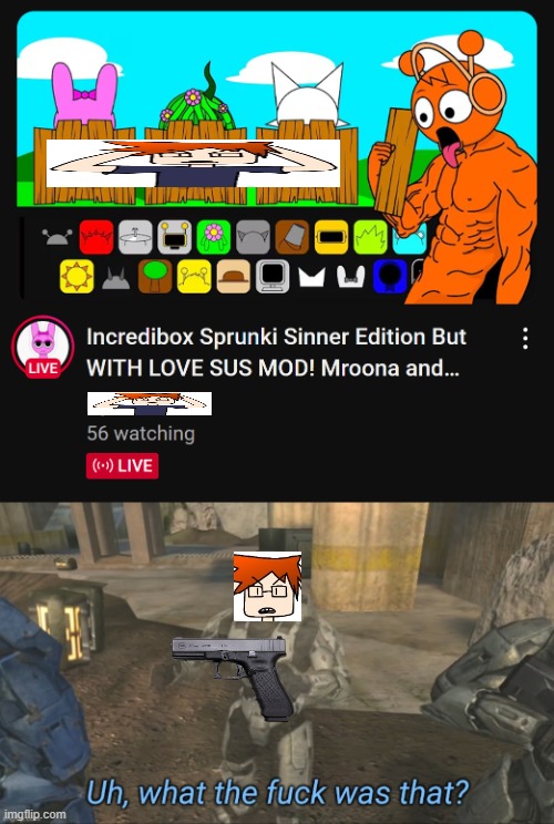 MC reacts to what the creator found on her YT homepage (it's bad) | image tagged in sprunki,mc,moscovio may,youtube | made w/ Imgflip meme maker