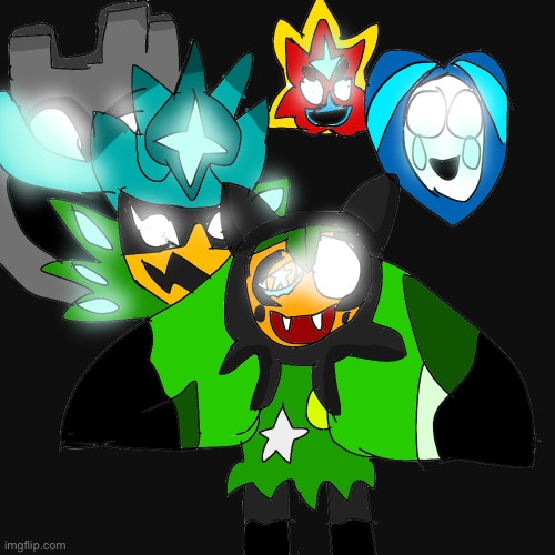 Corrupted Ogerpon | image tagged in heya kid is juis sans de topic | made w/ Imgflip meme maker