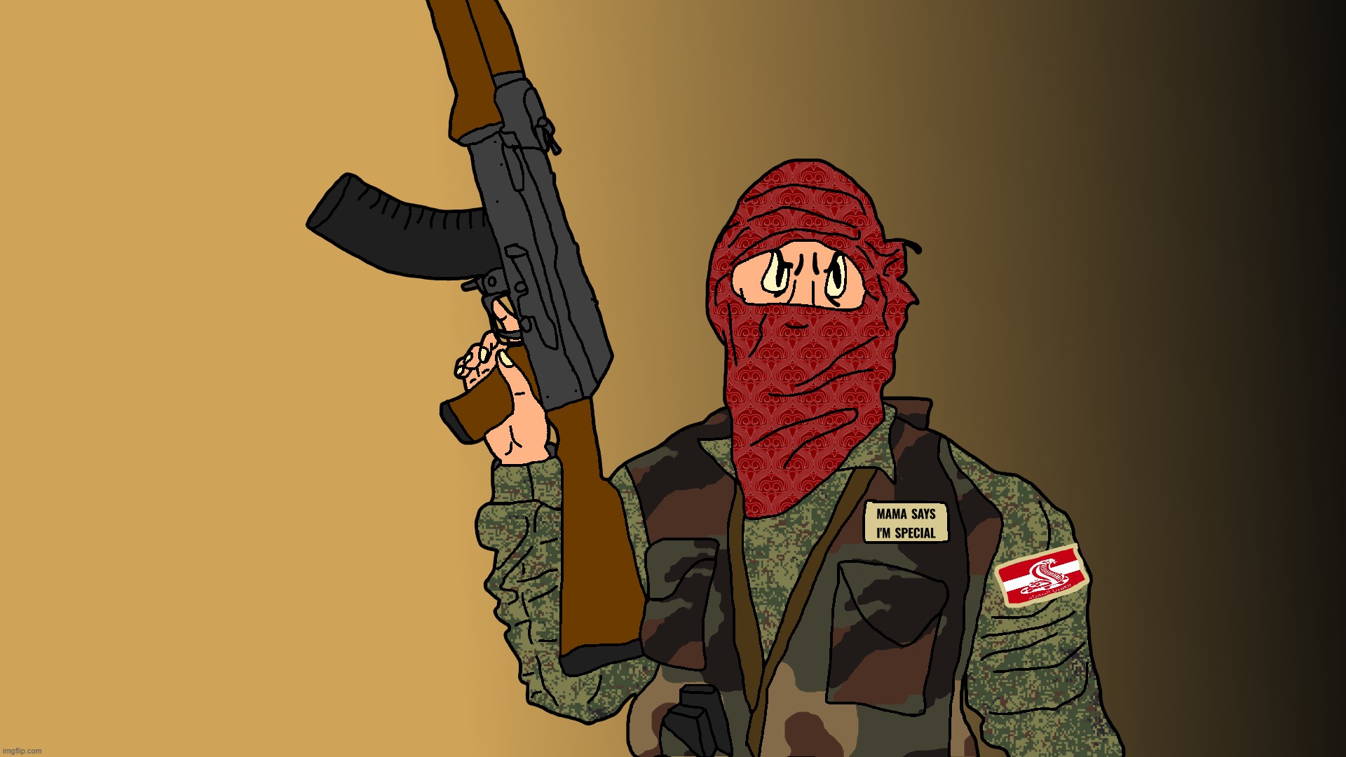 Red Kobra Grunt(TimeZone) | image tagged in timezone,game,art,artwork,cartoon,military | made w/ Imgflip meme maker