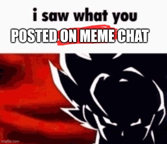 i saw what you deleted | POSTED ON MEME CHAT | image tagged in i saw what you deleted | made w/ Imgflip meme maker