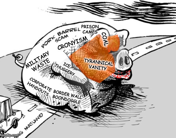 The Blobby Boorish Boondoggle | PRISON
CAMPS; COAL; CRONYISM; MILITARY
WASTE; TYRANNICAL
VANITY; ICE
THUGGERY; CORPORATE
HANDOUTS; BORDER WALL BOONDOGGLE | image tagged in budget,trump,idiocracy | made w/ Imgflip meme maker