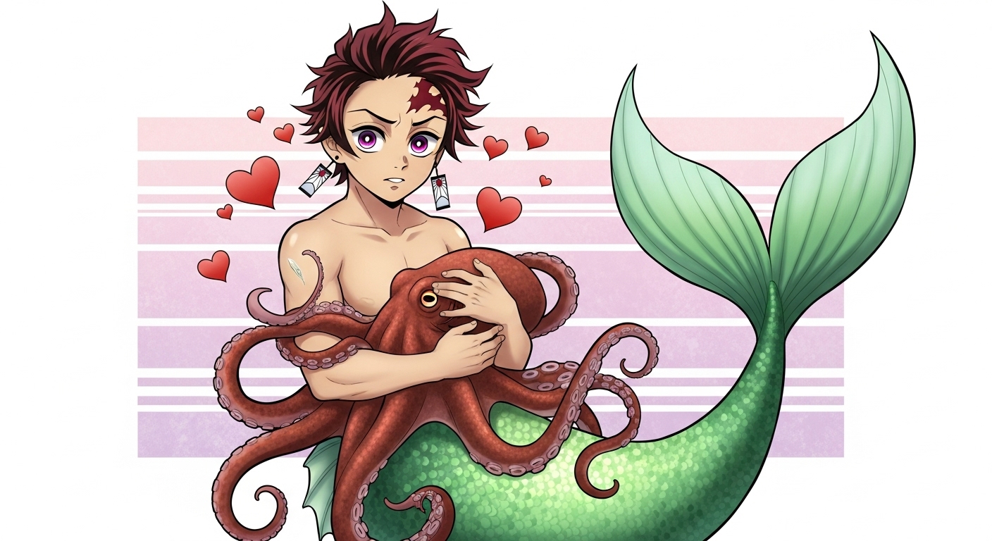 tanjiro loves his pet Blank Meme Template