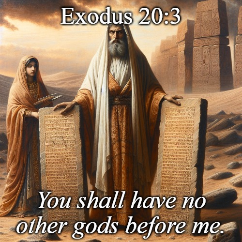 The First Commandment | Exodus 20:3; You shall have no other gods before me. | image tagged in christiansonly,god's first commandment,the ten commandments | made w/ Imgflip meme maker