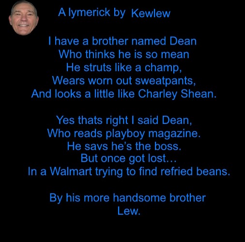 A limerick by kewlew | image tagged in limerick,kewlew | made w/ Imgflip meme maker
