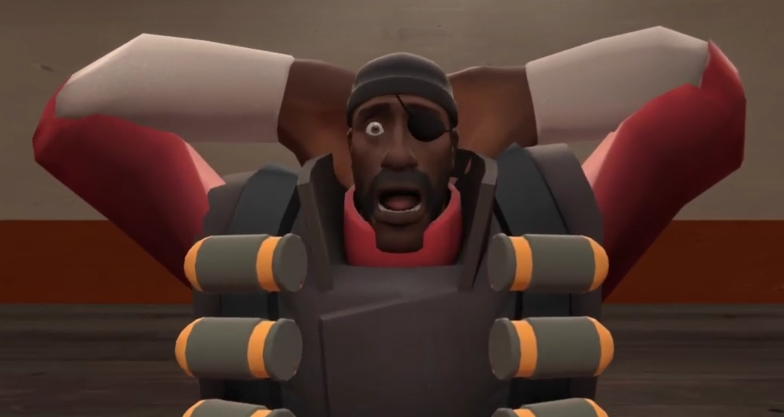 Shocked Demoman Blank Meme Template
