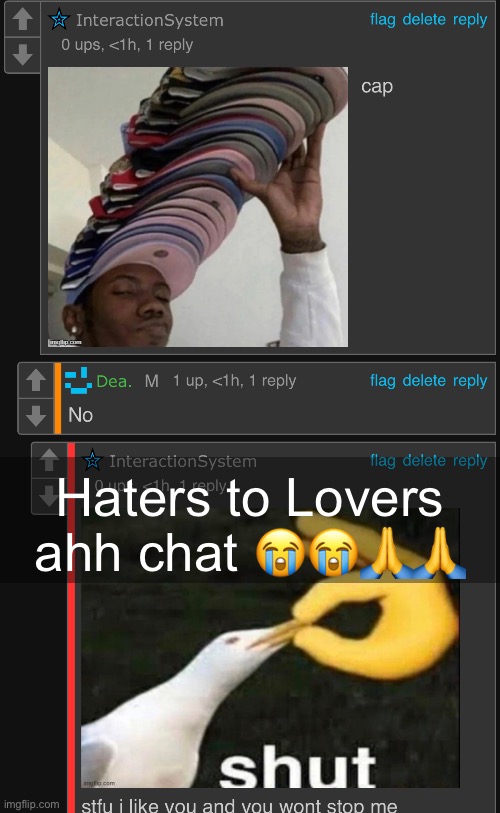 Sorry. | Haters to Lovers ahh chat 😭😭🙏🙏 | made w/ Imgflip meme maker