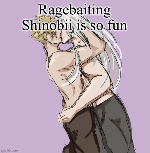 Cloud X Sephiroth (Thank you Disco) | Ragebaiting Shinobii is so fun | image tagged in cloud x sephiroth thank you disco | made w/ Imgflip meme maker