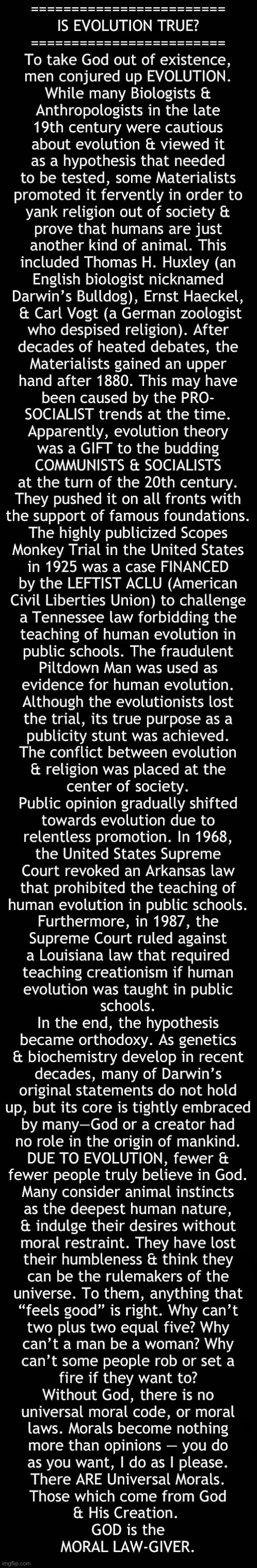 We’re not just animals | image tagged in memes,evolution,creation,socialism communism,lefty worldview is bizarro world,fjb voters kissmyass | made w/ Imgflip meme maker