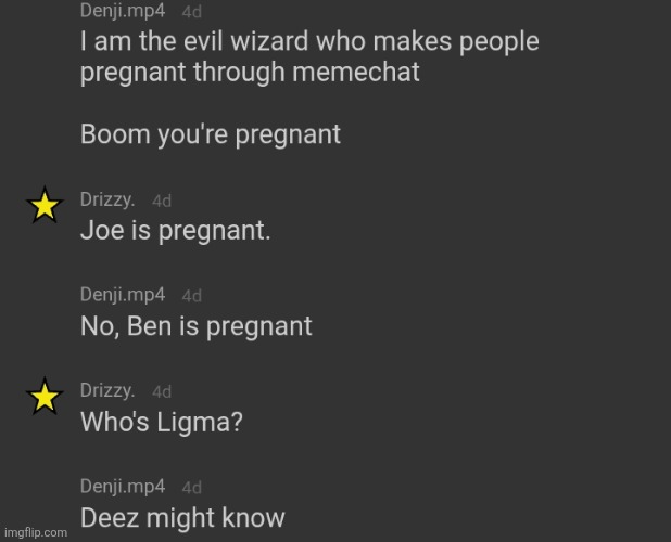 Also if u ignored my mc you get pregnant twice | made w/ Imgflip meme maker