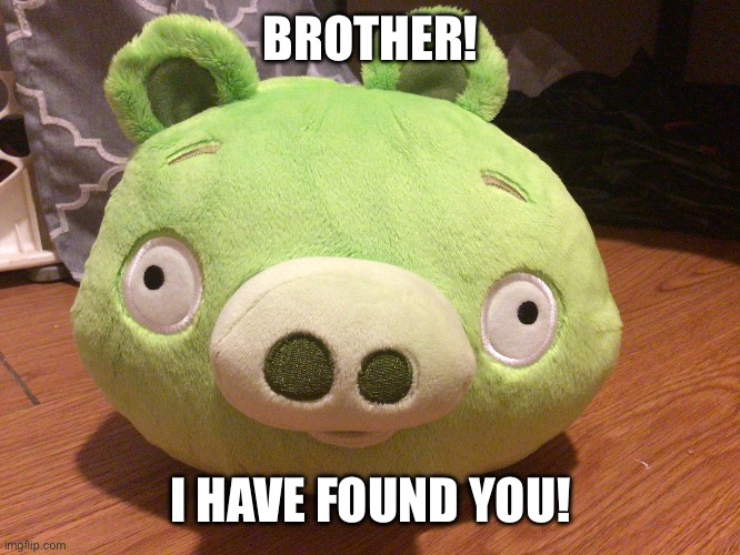 bad piggy | BROTHER! I HAVE FOUND YOU! | image tagged in bad piggy | made w/ Imgflip meme maker