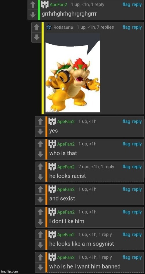 ㅤ | image tagged in comment,comments,bowser | made w/ Imgflip meme maker