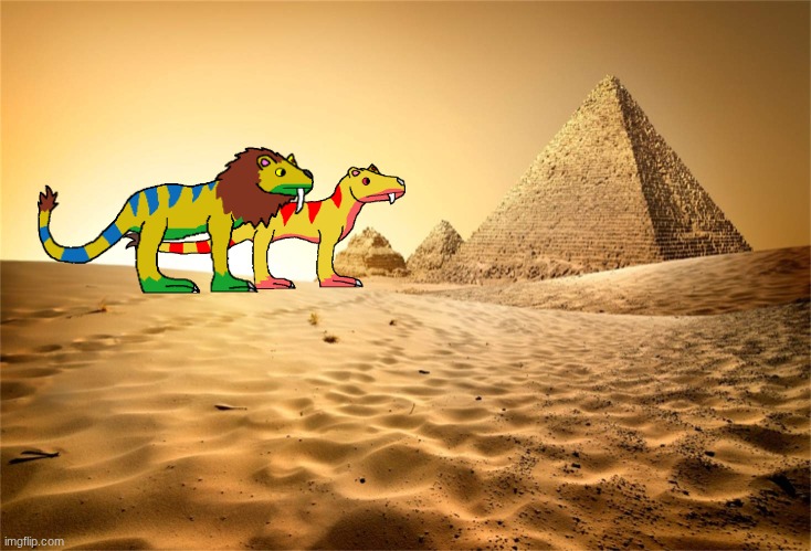 Somewhere in Egypt.mp3 | image tagged in godzilla | made w/ Imgflip meme maker