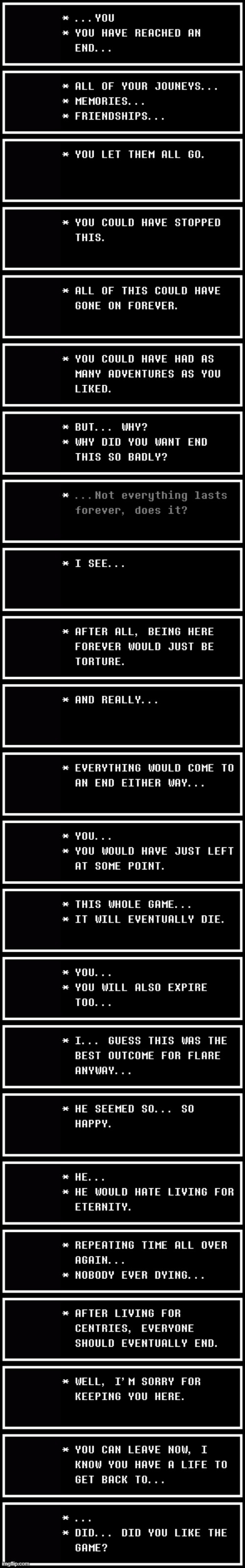 Leaked true ending dialog for Flare's game | made w/ Imgflip meme maker