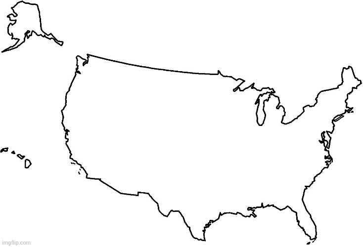Locate Louisiana | image tagged in blank u s a map | made w/ Imgflip meme maker