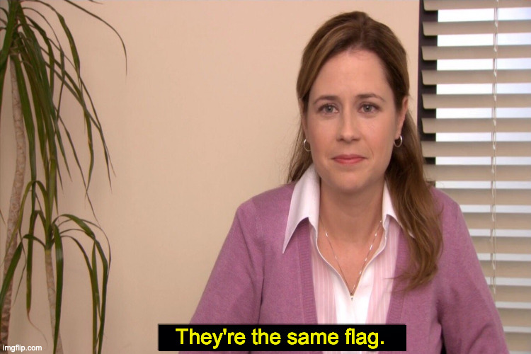 They're the same flag. | made w/ Imgflip meme maker