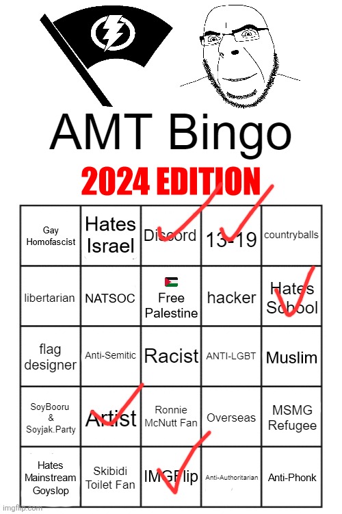 what | image tagged in amt bingo 2024 edition | made w/ Imgflip meme maker
