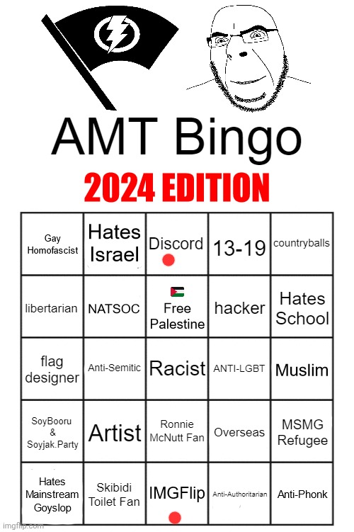 AMT Bingo (2024 Edition) | image tagged in amt bingo 2024 edition | made w/ Imgflip meme maker