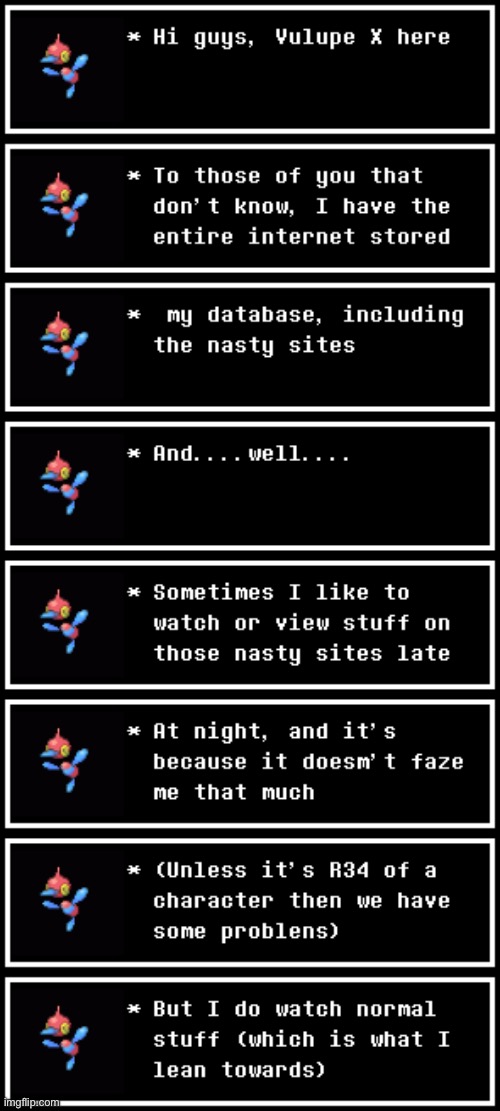 VX's confession | made w/ Imgflip meme maker