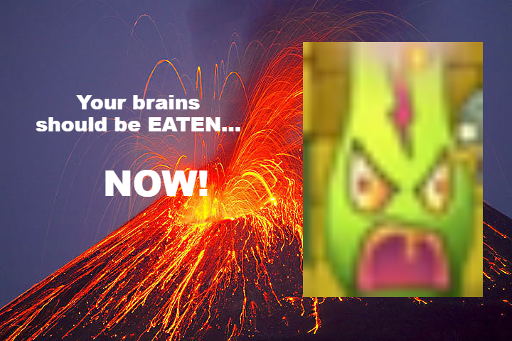 Funny volcano guava Blank Meme Template