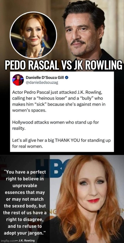 Pedo Rascal vs JK Rowling | PEDO RASCAL VS JK ROWLING | image tagged in jk rowling,pedo,little rascals | made w/ Imgflip meme maker