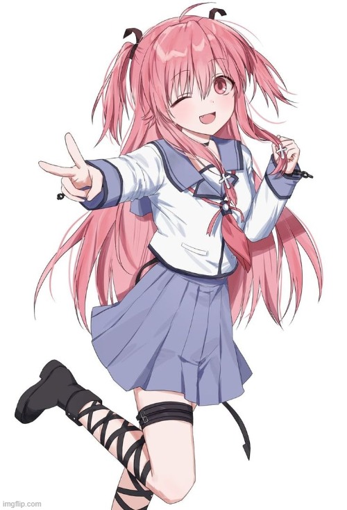 yui (angel beats) | image tagged in cute,anime,character | made w/ Imgflip meme maker