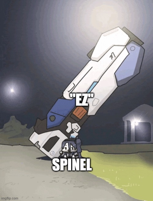 Arisu with her Railgun (funni) | SPINEL "EZ" | image tagged in arisu with her railgun funni | made w/ Imgflip meme maker