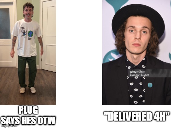 Curtis Conner walks into a bar... | PLUG SAYS HES OTW; "DELIVERED 4H" | image tagged in funny,notmywife,burger king | made w/ Imgflip meme maker