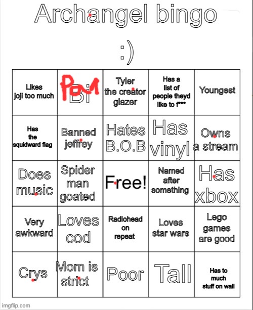 Ehhhh I tried. Good bingo tho | made w/ Imgflip meme maker