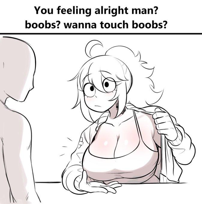 High Quality You feeling alright man? Boobs? Wanna touch Boobs? Blank Meme Template