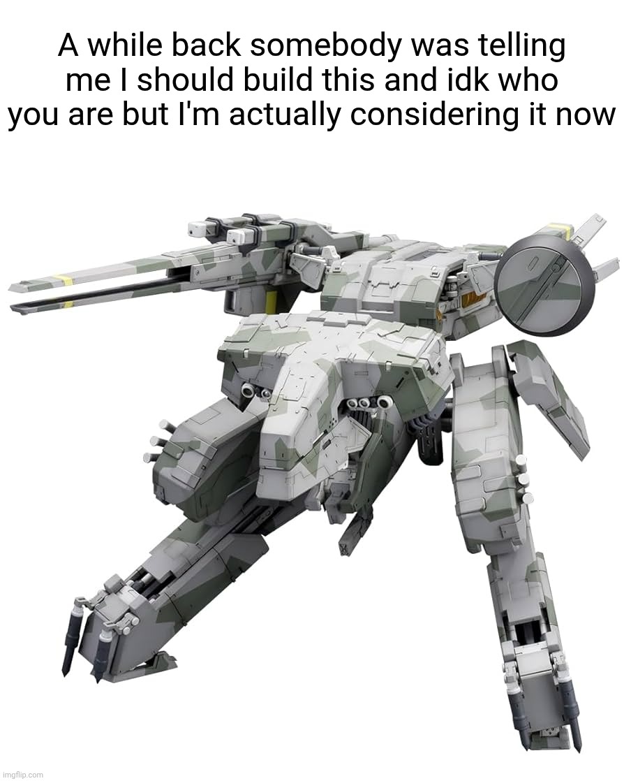 A while back somebody was telling me I should build this and idk who you are but I'm actually considering it now | made w/ Imgflip meme maker