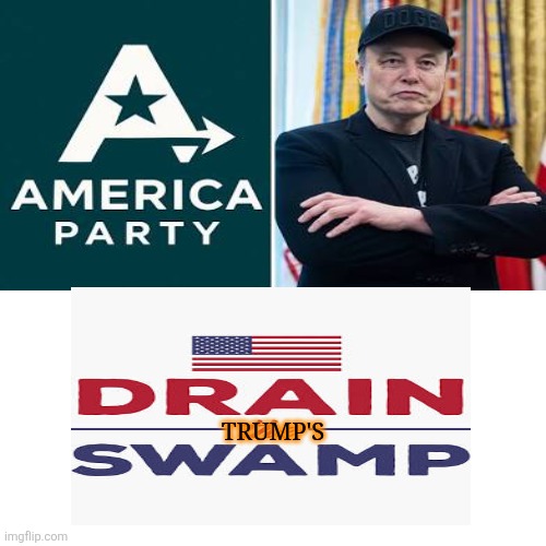 Elon draining the Trump swamp ~ make America fiscally responsible again ~  mafra | TRUMP'S | image tagged in elon musk,donald trump,swamp,national debt,bankruptcy,maga | made w/ Imgflip meme maker