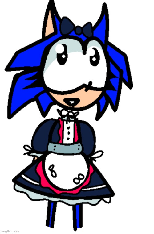 A specific fictional character in a femboy maid dress | made w/ Imgflip meme maker