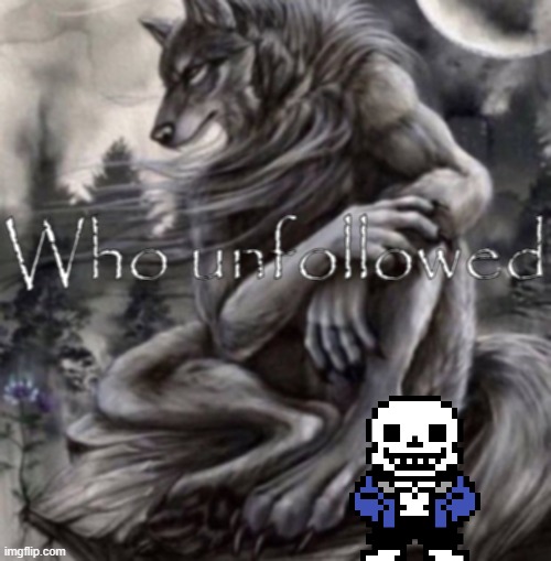 Who unfollowed | image tagged in who unfollowed | made w/ Imgflip meme maker