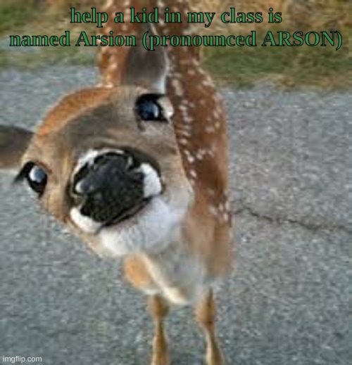 why r ppls names so dam weird :sob: | help a kid in my class is named Arsion (pronounced ARSON) | image tagged in ashercore | made w/ Imgflip meme maker
