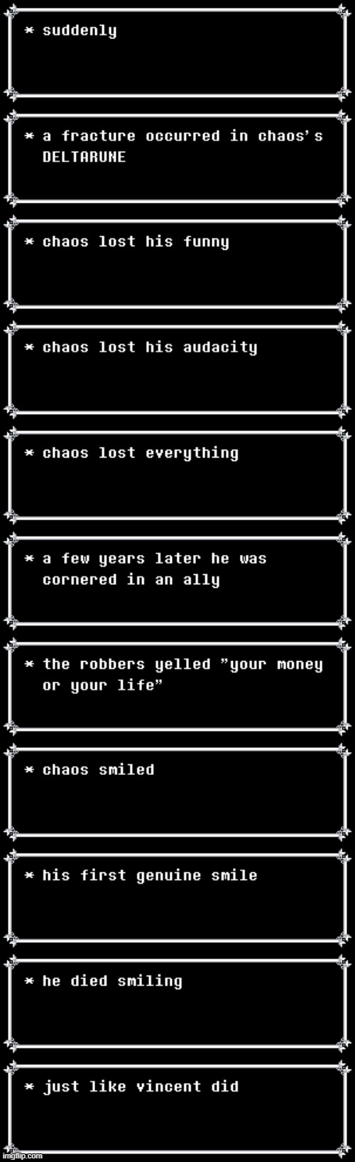 chaos's finale, just like i promised | made w/ Imgflip meme maker