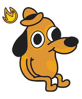 dog of "This is fine" Meme Template