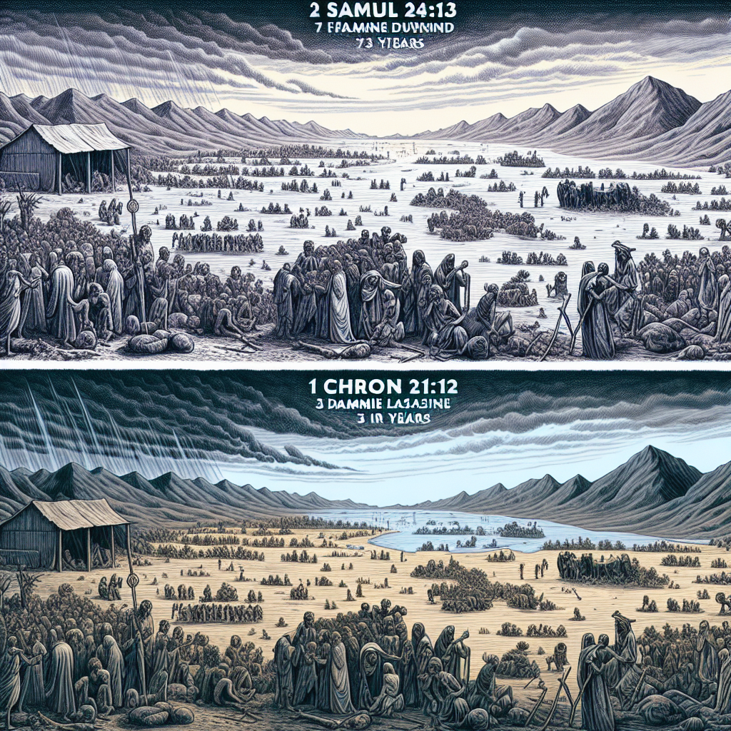 7 year or 3 year Famine Duration 2 Sam24:13 vs 1 Chron 21:12 Blank Meme Template