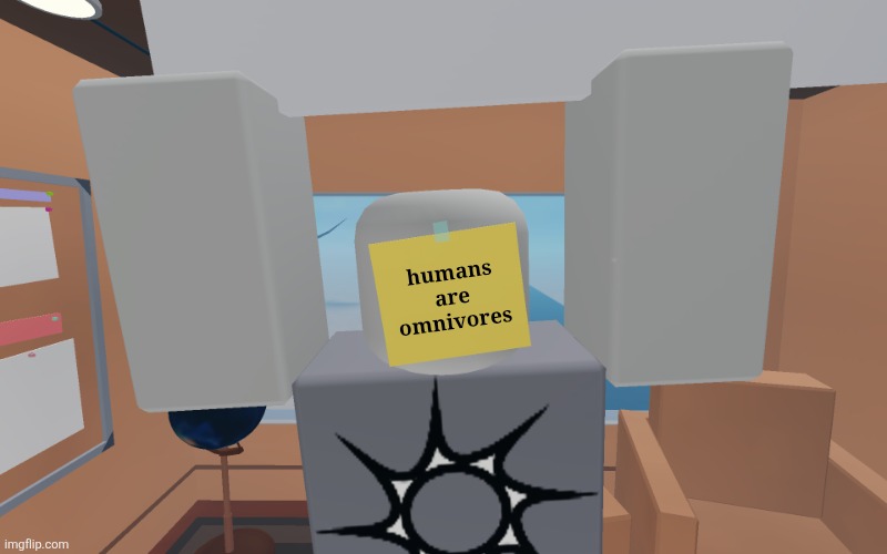 First roblox desert bus meme on the site! YAHHOOO | humans are omnivores | image tagged in desert bus note | made w/ Imgflip meme maker
