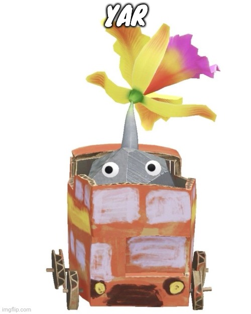 Train rock pikmin | YAR | image tagged in train rock pikmin | made w/ Imgflip meme maker