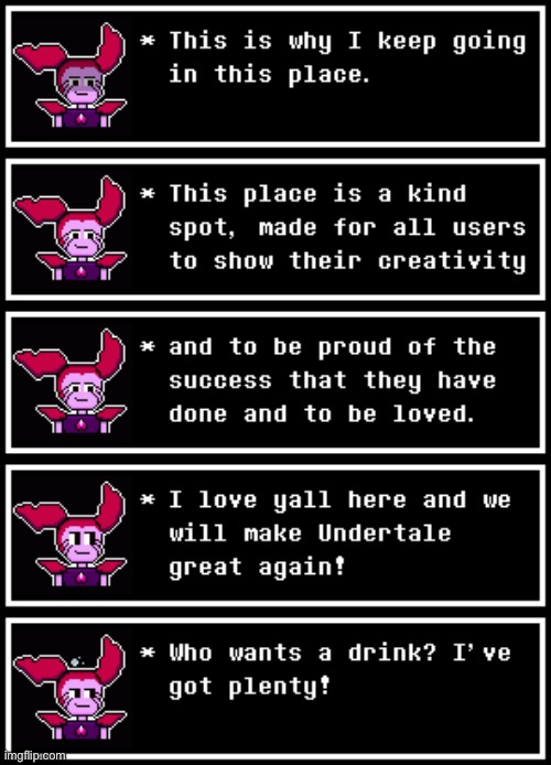 Let’s make Undertale great again here, folks! But let’s celebrate our success and stream creation! | made w/ Imgflip meme maker