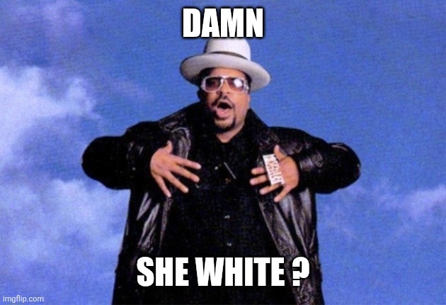 Sir Mix A Lot | DAMN SHE WHITE ? | image tagged in sir mix a lot | made w/ Imgflip meme maker