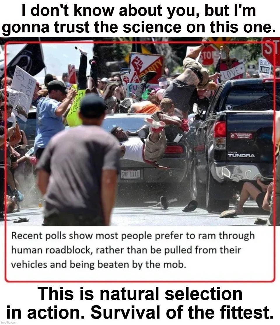 Darwin Awards 2019. Gonna trust the science on this one. | image tagged in trust the science,natural selection,darwin awards,fuck around and find out,fafo,sjw triggered | made w/ Imgflip meme maker