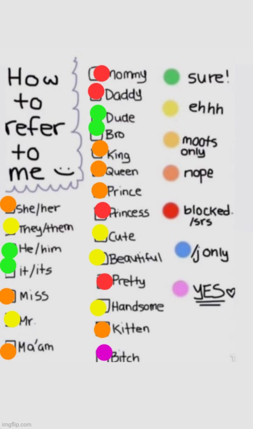How To Refer To Me :) | image tagged in how to refer to me | made w/ Imgflip meme maker