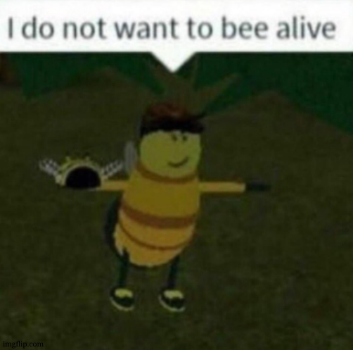I do not want to bee alive | image tagged in i do not want to bee alive | made w/ Imgflip meme maker