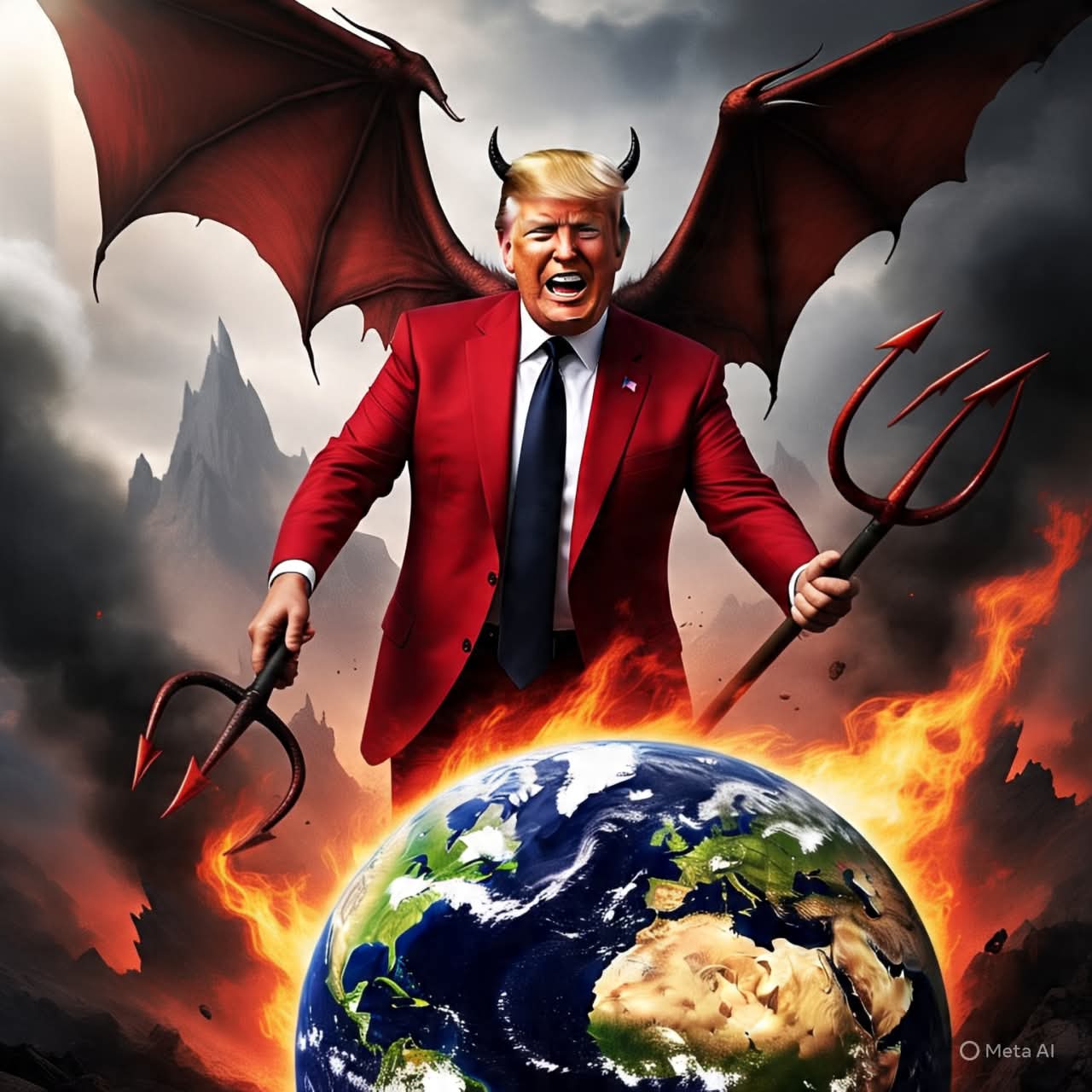 Trump is that devil Blank Meme Template
