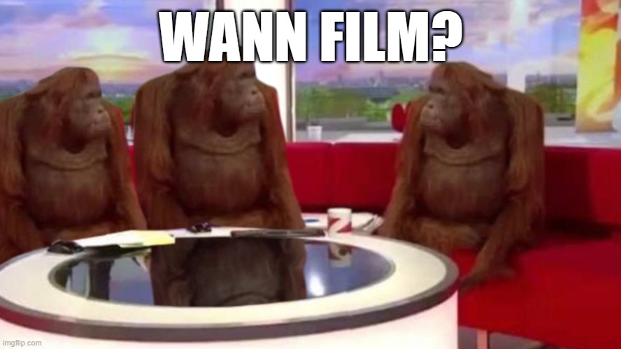 orangutan interview | WANN FILM? | image tagged in orangutan interview | made w/ Imgflip meme maker