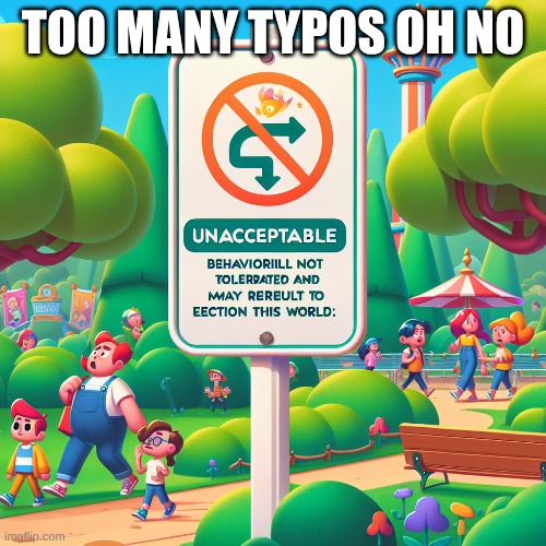 Typo Haters Unite! | TOO MANY TYPOS OH NO | image tagged in typo,typos,memes,wow,oh wow are you actually reading these tags,hi | made w/ Imgflip meme maker