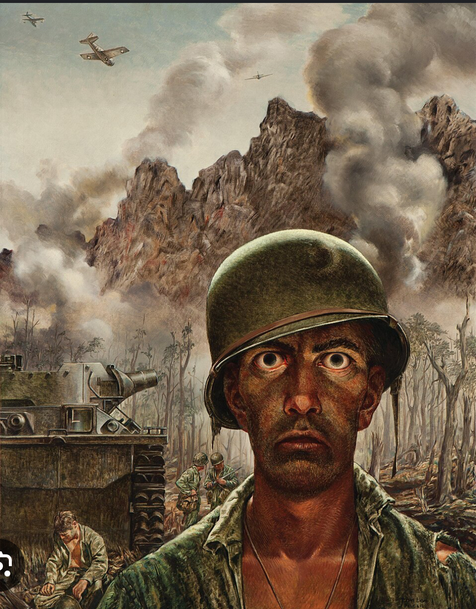 1000 yard stare Blank Meme Template
