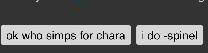 “Ok, who simps for Chara?” “I do. -Spinel” Blank Meme Template