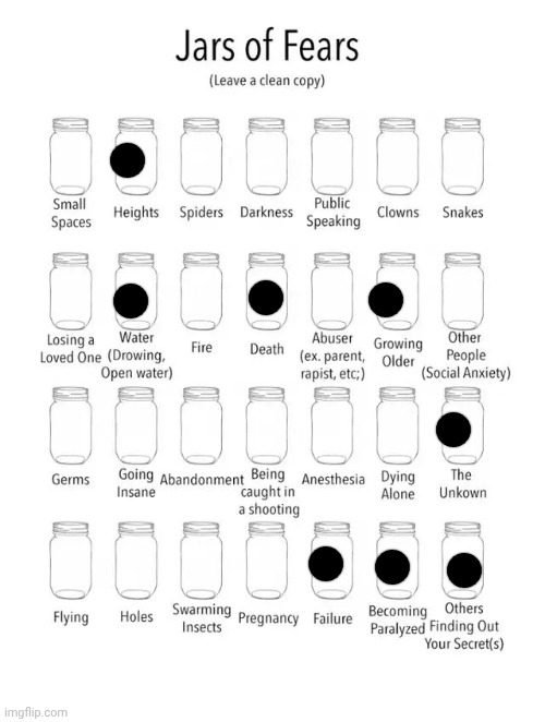 Jar of fears clear version | image tagged in jar of fears clear version | made w/ Imgflip meme maker